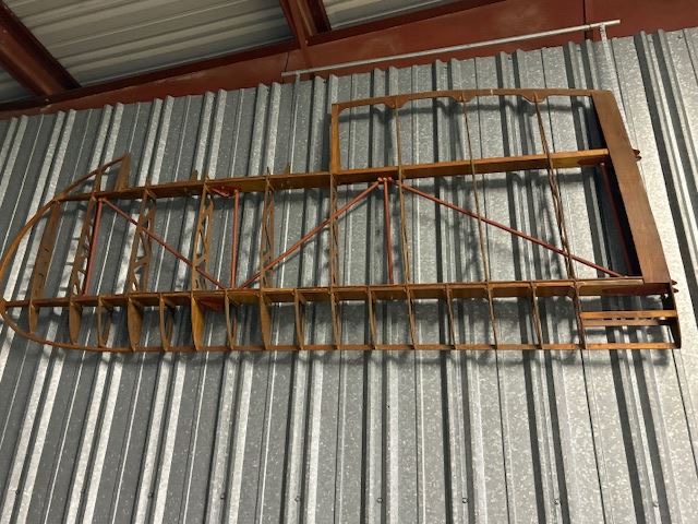 Close-up of a homebuilt aircraft wing structure